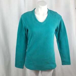 Tek Gear Top Women's Fleece V Neck Sweatshirt Pullover Shirt Tag Free